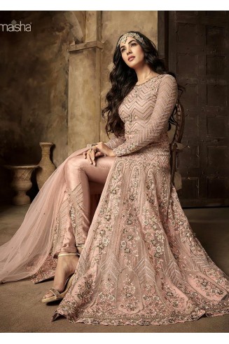 ROSE PINK INDIAN PAKISTANI BRIDESMAID DRESS 