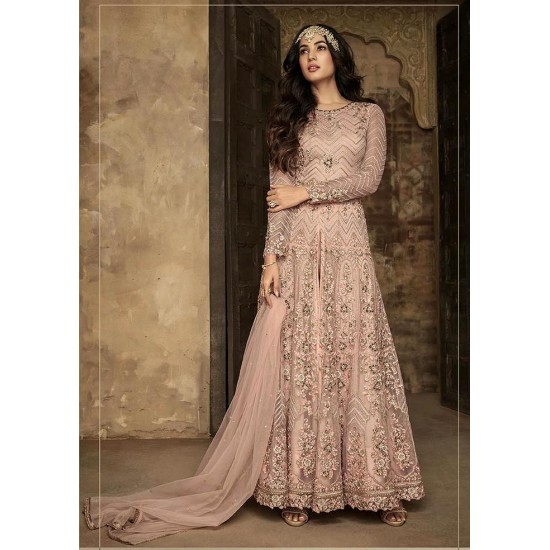 ROSE PINK INDIAN PAKISTANI BRIDESMAID DRESS 