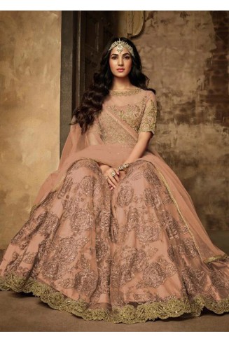 Peach Indian Designer Wedding Wear