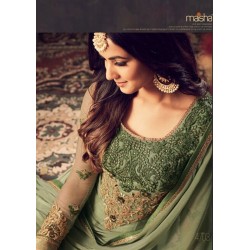 MZ4703 GREEN MAISHA AZARA BRIDAL WEDDING WEAR LEHNGA
