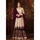 WHITE AND PLUM INDIAN WEDDING GHARARA AND LEHENGA STYLE DRESS