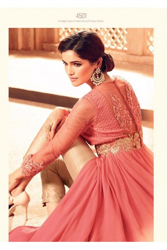 ZMS4501 PINK MAISHA MASKEEN WEDDING WEAR GOWN