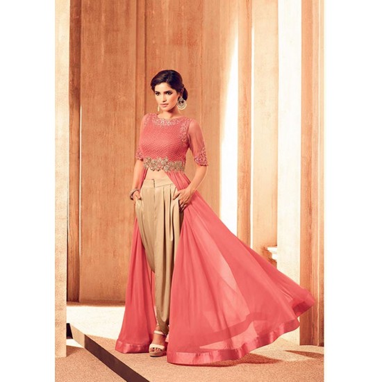 ZMS4501 PINK MAISHA MASKEEN WEDDING WEAR GOWN