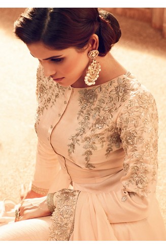 Peach Indian Wedding Salwar Suit Pakistani Bridal Dress