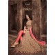 Gold & Pink Sequin Party Gown Indian Wedding Wear Slit Anarkali Suit