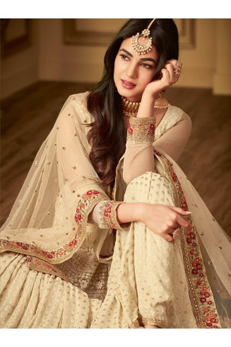 Sweet Corn Designer Gharara Pakistani Suit (4 weeks delivery)