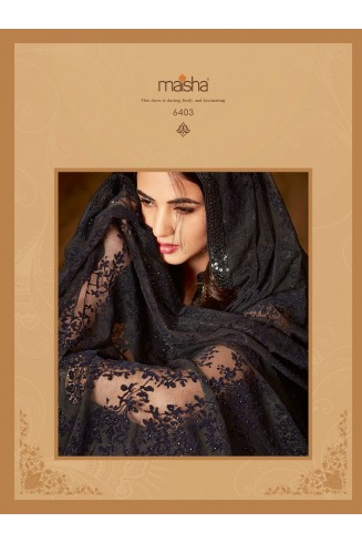 Eclipse Blue Capri Gown Pakistani Party Dress