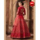 RED HEAVY EMBROIDERED INDIAN PUNJABI WEDDING LEHENGA 