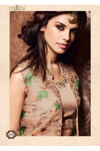 ZMS-3607-C GOLD MAISHA MASKEEN SEEP WEDDING WEAR SUIT