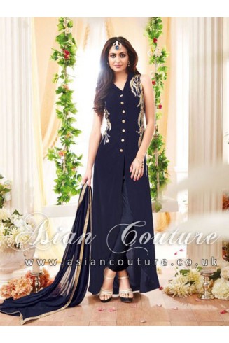 ZMS3907 LAPIS BLUE MAISHA SEEP 2 DESIGNER SALWAR KAMEEZ