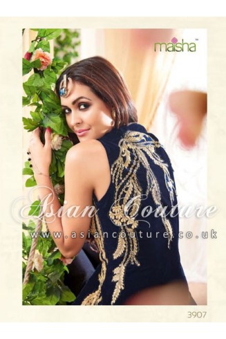 ZMS3907 LAPIS BLUE MAISHA SEEP 2 DESIGNER SALWAR KAMEEZ