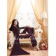 Magenta Indian Designer Suit Elegant Evening Dress UK