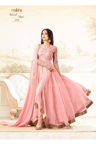 Pink Stylish Gown Indian Anarkali Suit