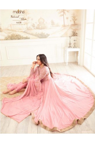 Pink Stylish Gown Indian Anarkali Suit