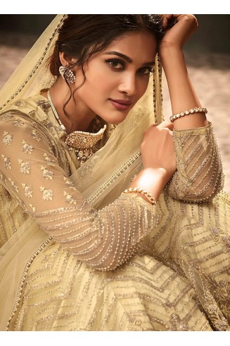 LUXURY GOLD HEAVY EMBROIDERED BRIDES WEDDING DRESS