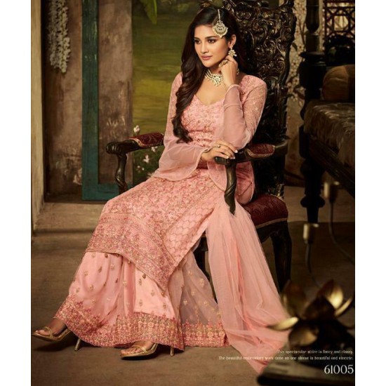 PINK PAKISTANI WEDDING WEAR SHARARA STYLE SUIT