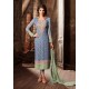 FADED DENIM BLUE MOHINI GLAMOUR VOL 34 SEMI STITCHED DESIGNER SALWAR SUIT