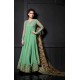 Green Mohini Designer Wedding Anarakli Gown