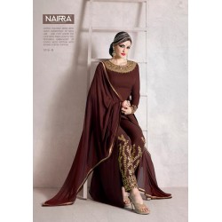 Dark Brown Indian Designer Party Wear Suit