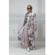 White Floral Printed Designer Maxi Style Abaya