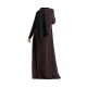 Chocolate Brown Jersey A-Line Abaya