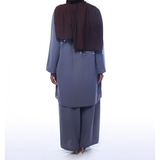 Blue Smart Ladies Co-Ord Outfit Set 