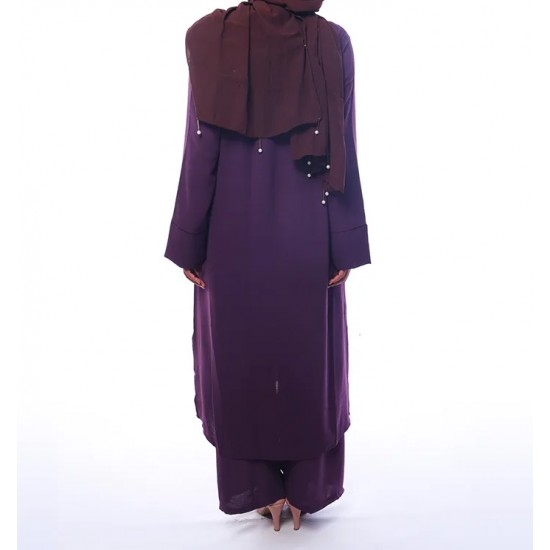 Purple Smart Ladies Co-Ord Outfit Set 