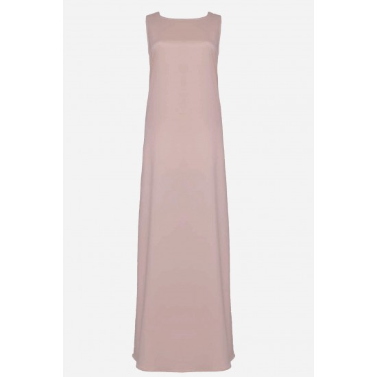 Peach Sleeveless Slip Abaya Dress