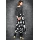 Black Floral Printed A Line Dress