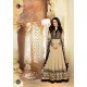 Beige & Black Indian Georgette Anarkali Dress