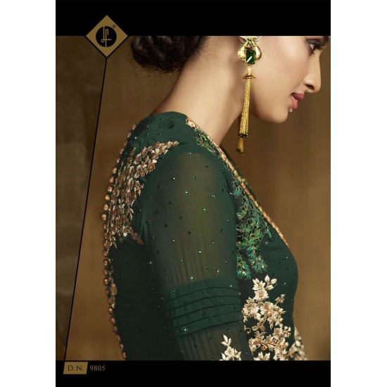 Chive Green Elegant Fancy Dress