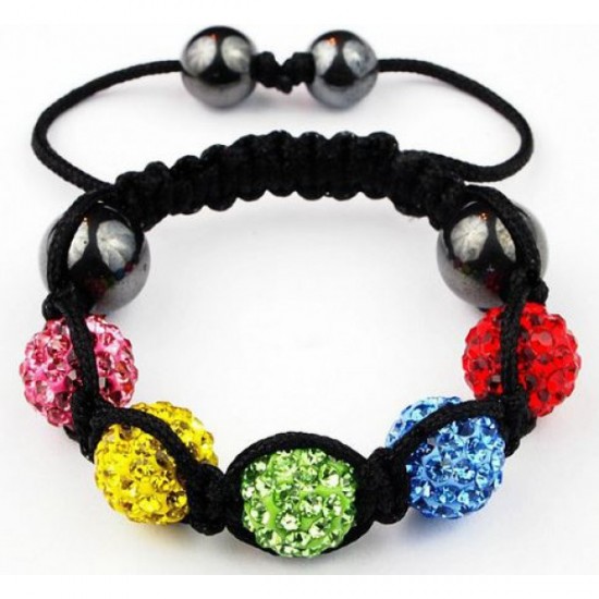 MULTI-COLOURED CHILDREN CRYSTAL BALL BRACELET