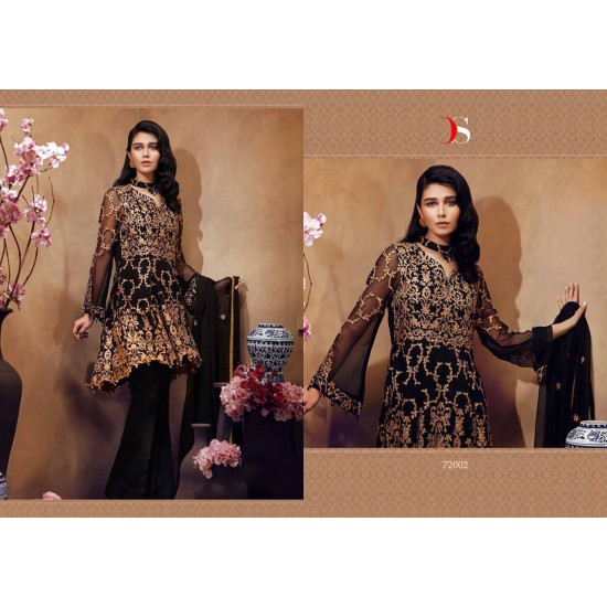 Black Pakistani Salwar Suit Indian Evening Dress