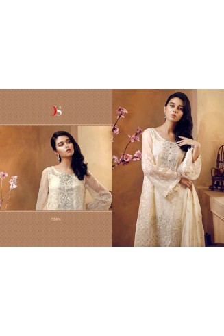 ZDS72004 WHITE DEEPSY CHINON PAKISTANI STYLE SALWAR SUIT 