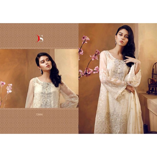 ZDS72004 WHITE DEEPSY CHINON PAKISTANI STYLE SALWAR SUIT 