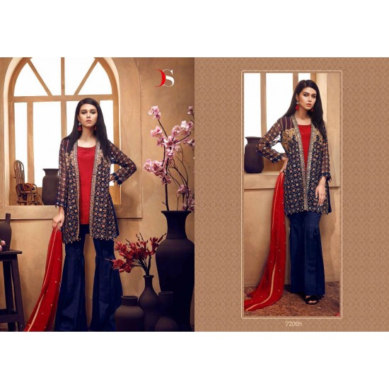 Navy Blue Pakistani Suit Desi Salwar Kameez
