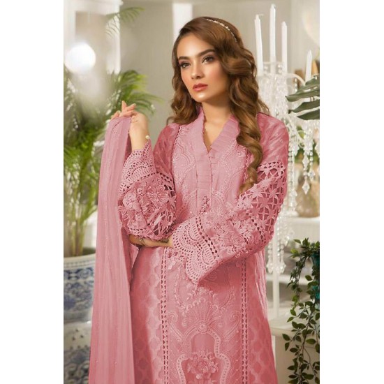 Rose Tan Dusty Pink Pakistani Designer Organza Suit