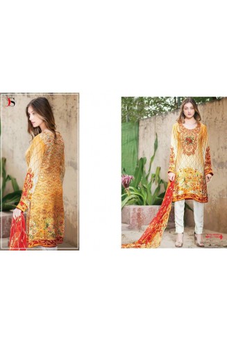 Yellow Printed Cotton Summer Salwar Suit