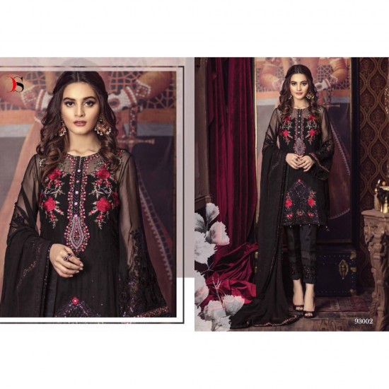 Black Embroidered Evening Wear Salwar Kameez