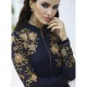 9802 BLUE GLOSSY STYLISH ANARKALI DRESS