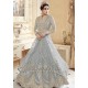 GREY INDIAN MAXI EVENING WEDDING DRESS