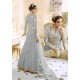 GREY INDIAN MAXI EVENING WEDDING DRESS