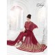 7211 MAROON GLOSSY SAPPHIRE WEDDING WEAR DESIGNER DRESS
