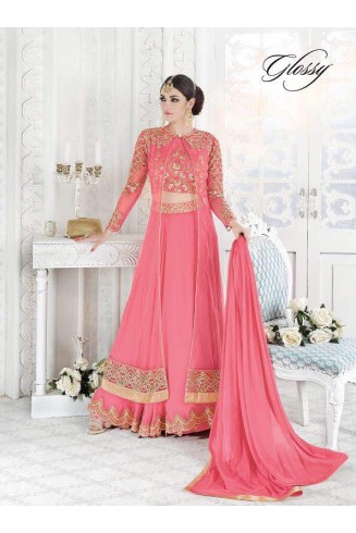 PINK SAPPHIRE WEDDING WEAR DESIGNER DRESS