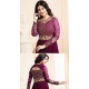 Plum Glossy Dress Maxi Designer Gown 
