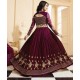 Plum Glossy Dress Maxi Designer Gown 