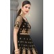 BLACK GULZAR INDIAN DESIGNER ANARKALI GOWN