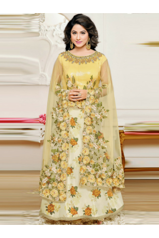 GEORGETTE FLORAL PRINTED AKSHARA ANARKALI SUIT