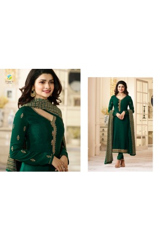 Green Crepe Salwar Suit Pakistani Designer Dress