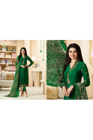 Green Royal Crepe Summer Dress Indian Salwar Suit